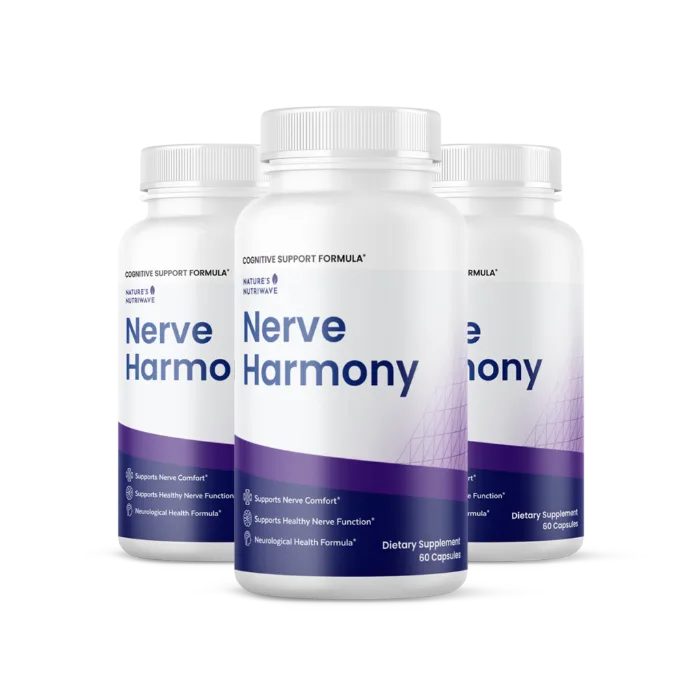 Three bottles of NerveHarmony capsules